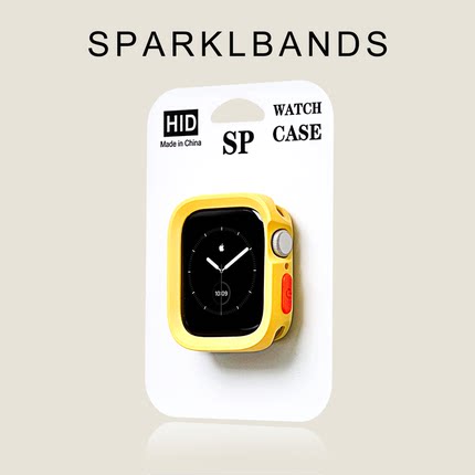 sparklbands适用iwatch9代Ultra2苹果s11手表46MM半包软壳applewatch保护壳s8手表配件se抗震防摔高级感运动7