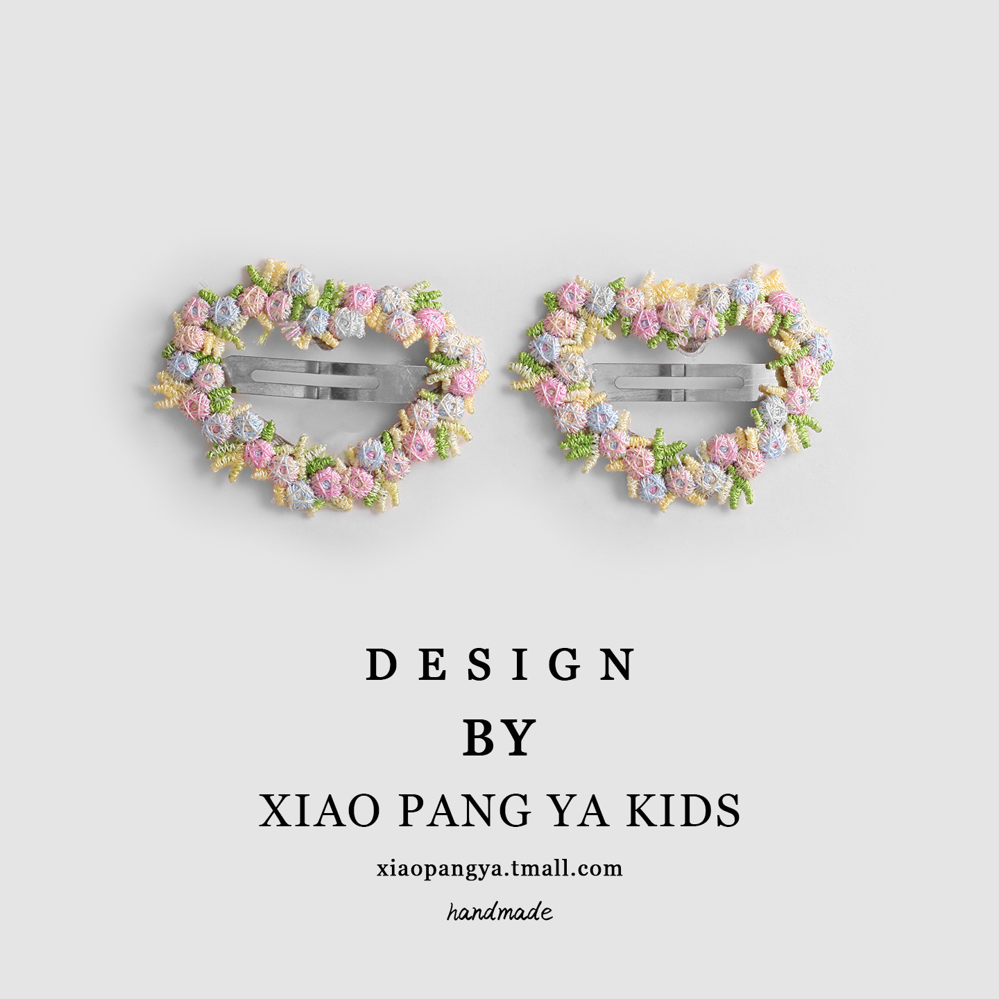 儿童彩色花朵爱心发夹2026新款