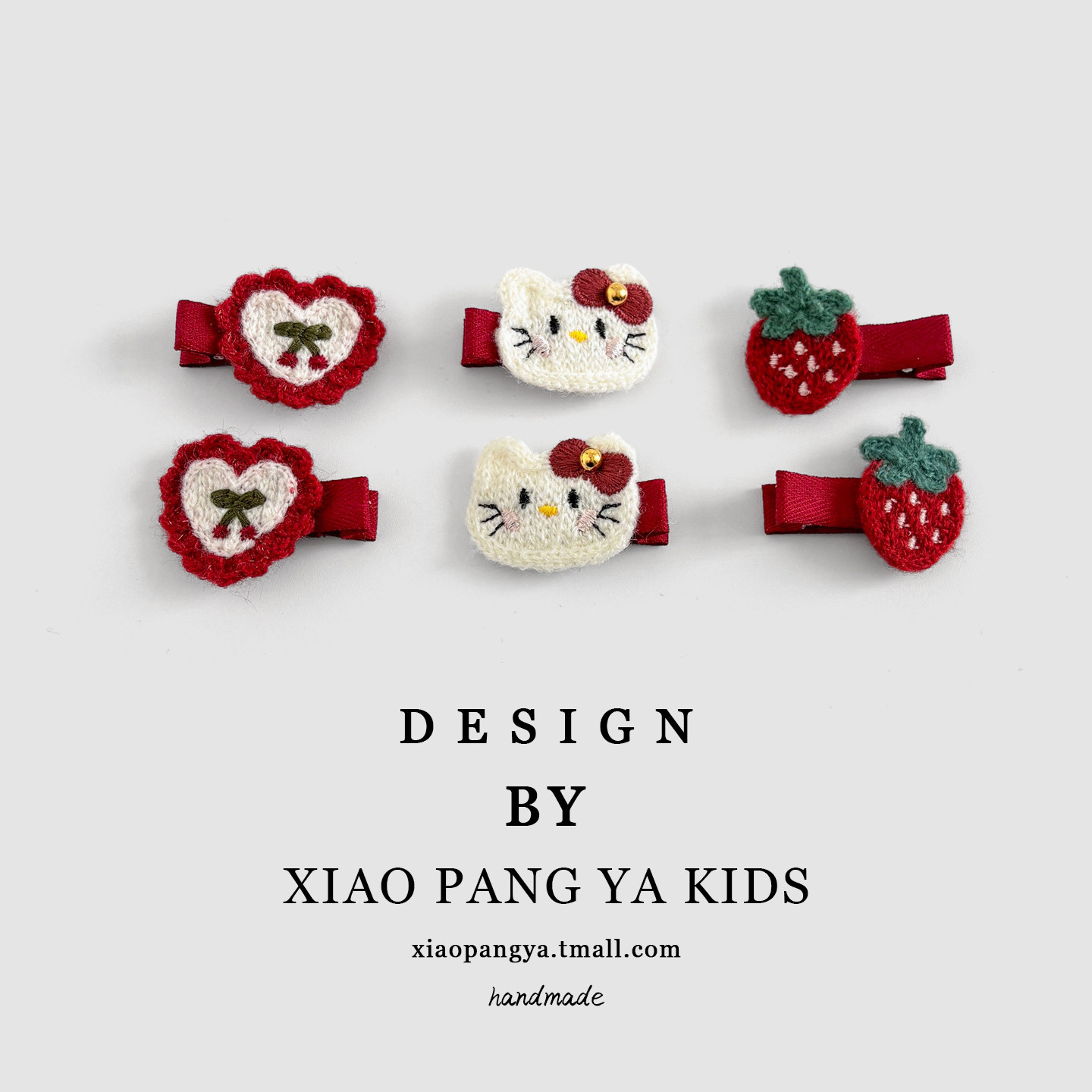 可爱猫咪宝宝发饰婴幼儿发卡红色可爱儿童发夹女童发饰bb夹头饰