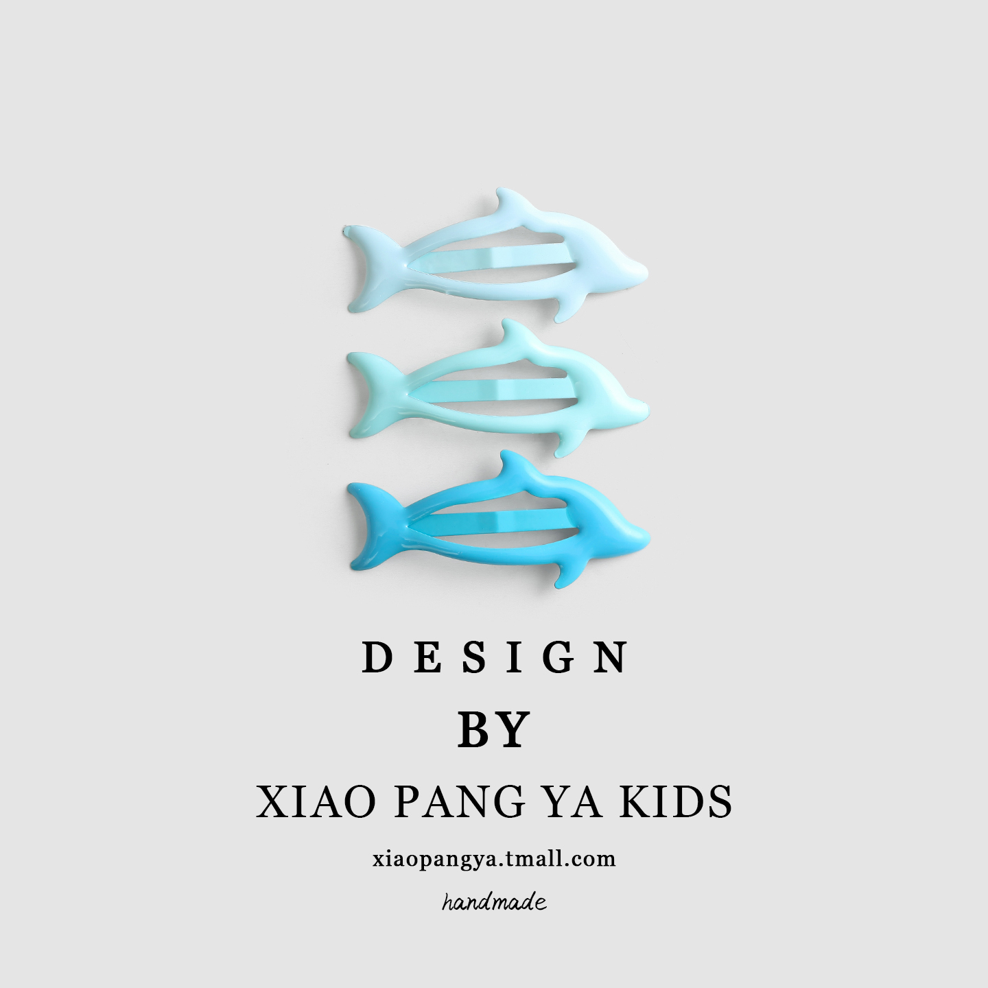 儿童蓝色海豚发夹2026新款宝宝