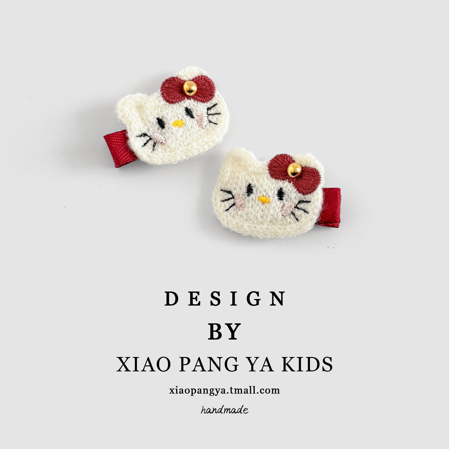 可爱猫咪宝宝发饰婴幼儿发卡红色可爱儿童发夹女童发饰bb夹头饰