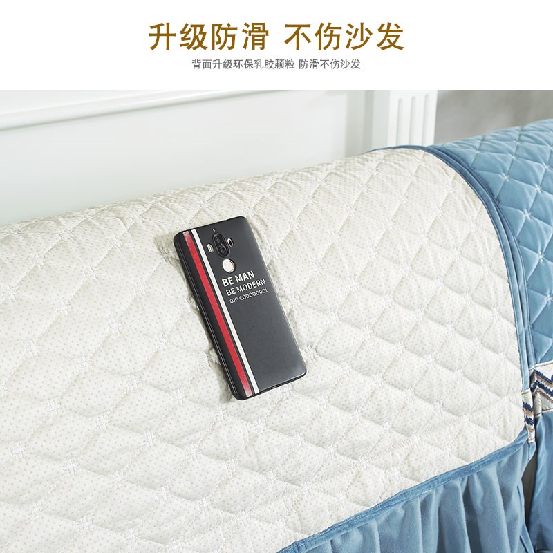 毛绒沙发垫冬季防滑2022新款沙发套罩巾L水晶绒欧式冬款坐垫子加