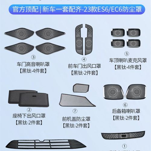 适用于23款蔚来ES6防尘罩车内装饰用品ECL6防虫网新车改装配件