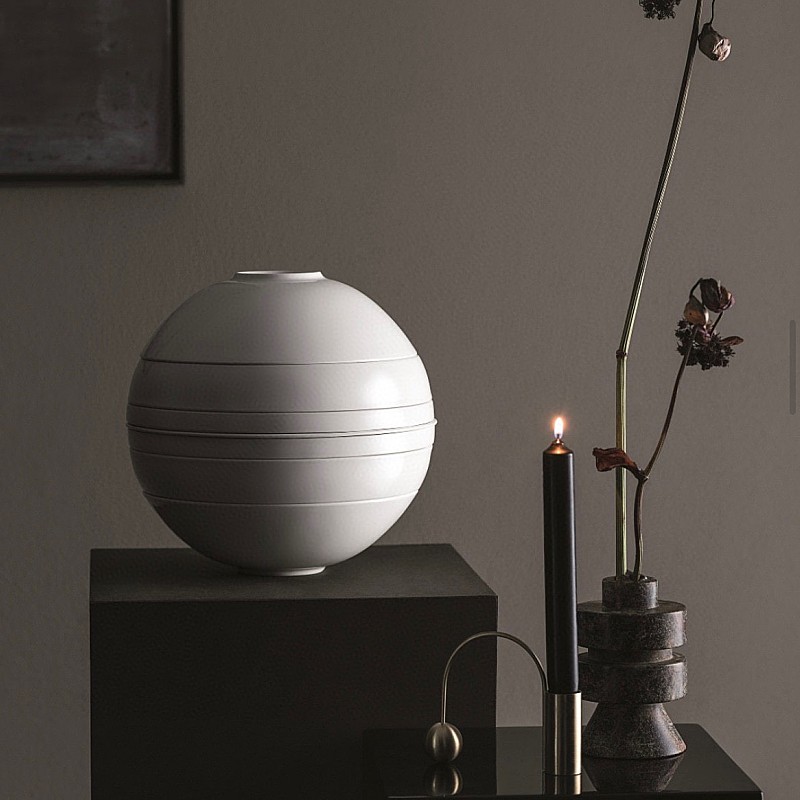 纯白孟菲斯餐球陶瓷餐具套组收纳乔迁J礼物高级小众餐桌摆件配饰