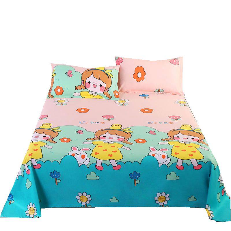 卡通儿童纯棉床h单单件1.2学生宿舍被单斜纹全棉双人1.5m1.8米床,床上用品,床单,淘宝优惠券,粉丝福利购,淘宝优惠卷