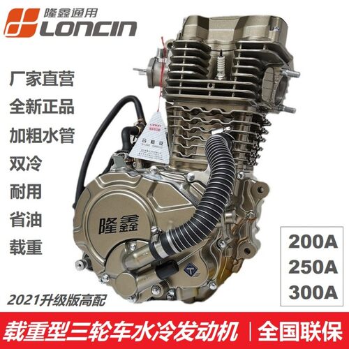 隆鑫发动机总成三轮车150 175 200 250 30P0水冷机头雷电2代载重