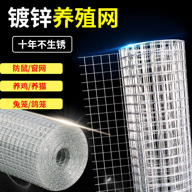 热镀锌铁丝网g阳台防护小孔防鼠蛇养鸡养殖防锈电焊网格钢丝围栏