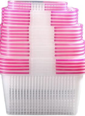 包邮3-12斤新料m白色塑料手提水果篮草莓篮子樱桃杨梅葡萄篮筐带