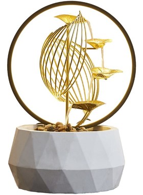 风水轮流水生财摆件循环水办公室装饰品乔迁新居礼品W开业礼物高