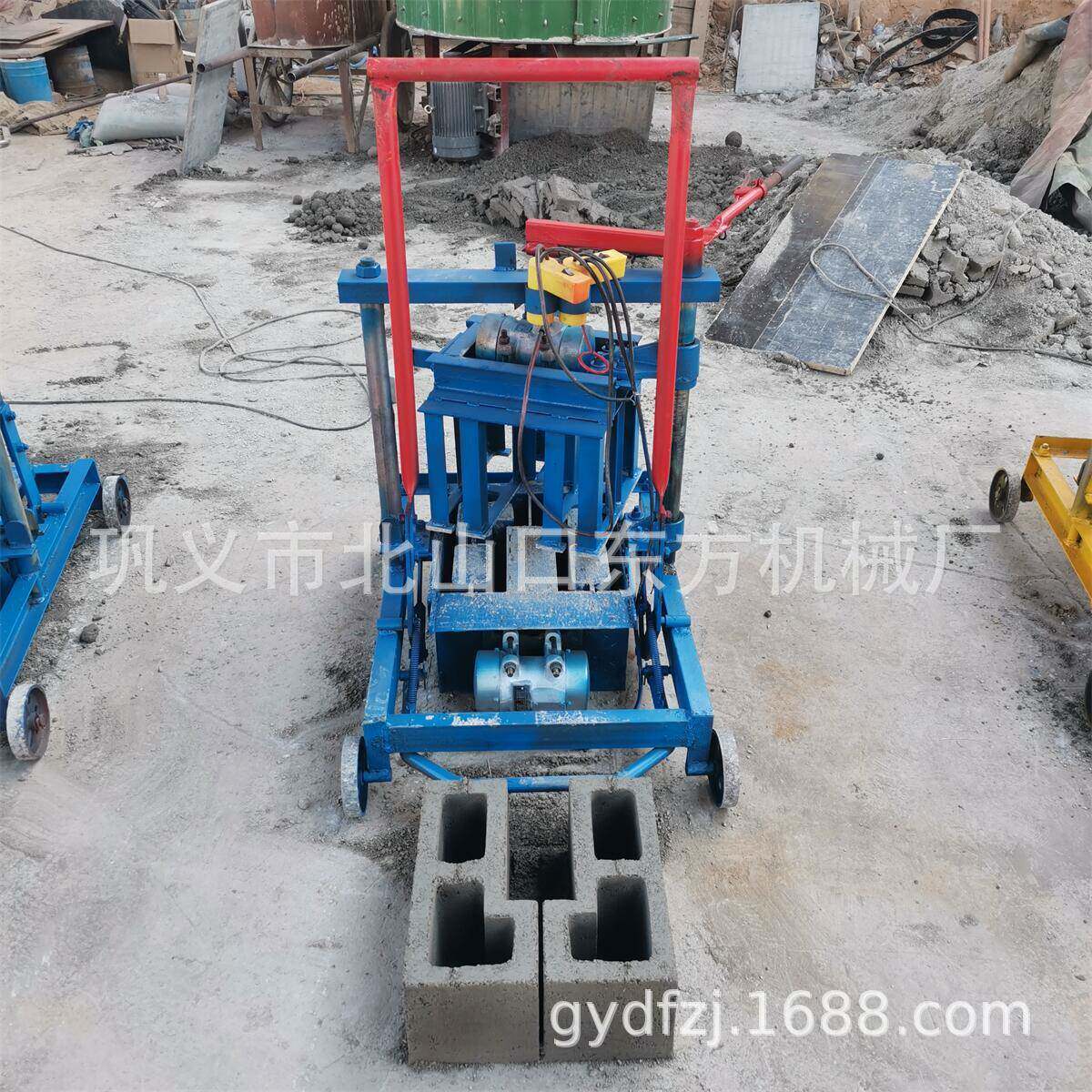 小型移动L型水泥砖空心砖机混凝土砌块制砖机可更换模具一机多用