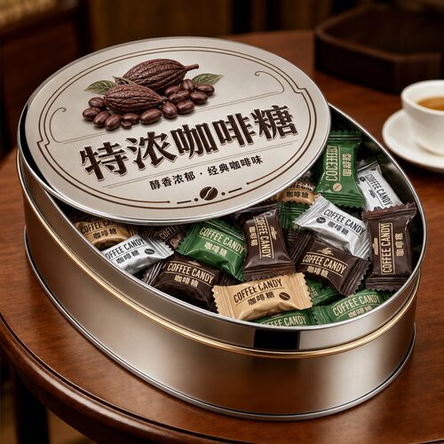 【高品质】特浓咖啡糖无糖正品VC薄荷冰咖啡糖提神醒脑进口年货