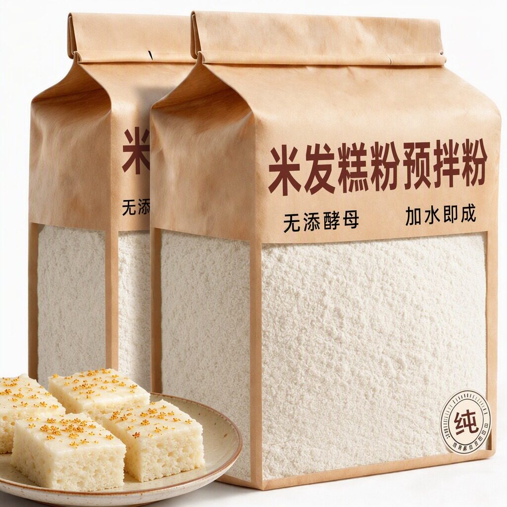 自发米糕粉发糕专用家用发酵粉官方旗舰店包子馒头专用发面王面粉