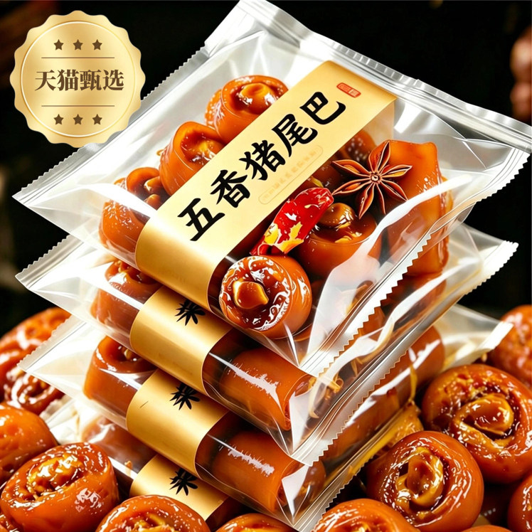 【百年老字号】正宗五香猪尾巴开袋即食真空包装熟食凉拌菜下酒菜