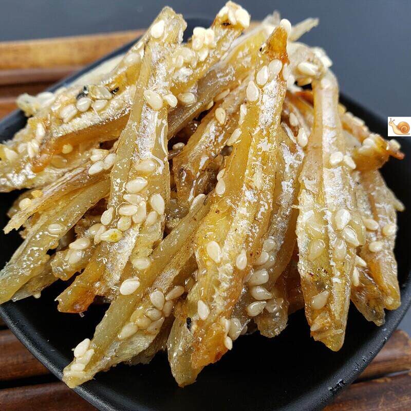 北海特产原味银鱼仔即食蜜汁味零食芝麻麻辣小鱼干熟食海鲜下酒菜