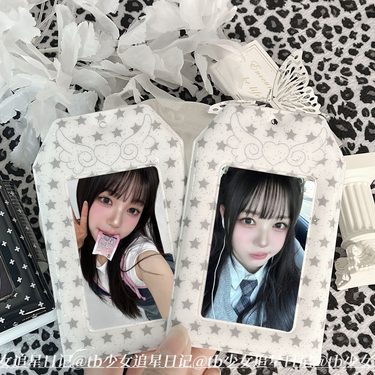 thumbnail for Original ins Yushou Star Wings PVC card sleeve star chasing idol small card meal card campus card storage display pendant