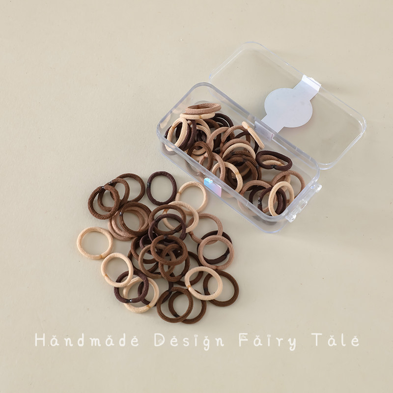 宝宝小小号拇指圈不伤发高弹力发圈婴儿发量少弹性好简约皮筋头绳