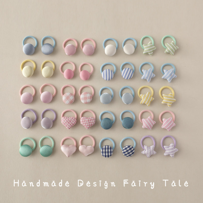 宝宝可爱拇指发圈宝宝扎头发饰婴儿头绳小女孩高弹不伤发发绳皮筋