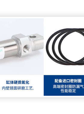 小型气动不锈钢迷你气缸MI10/12/16/20/2532/40-10*25X30X50X75