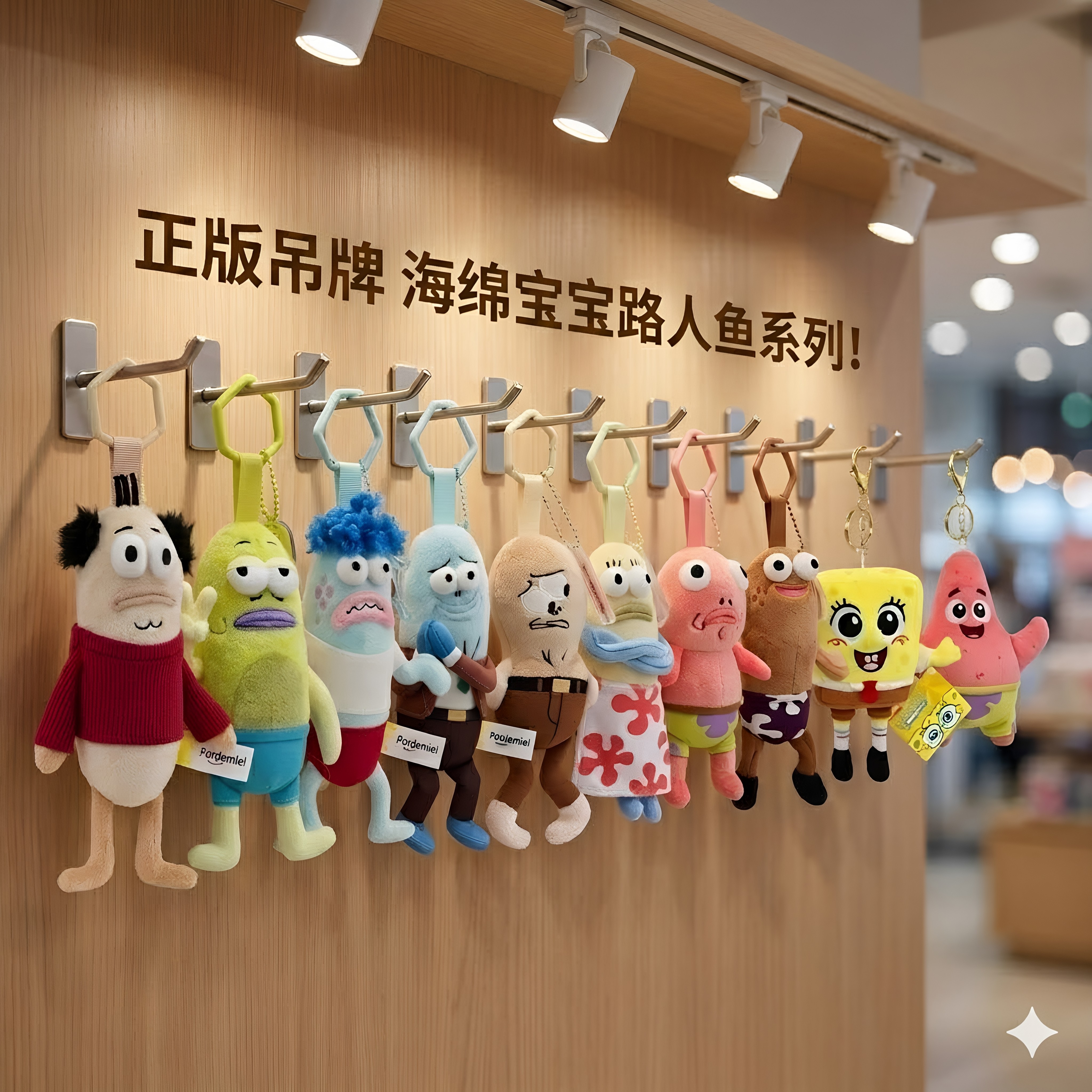 海绵宝宝正版授权比奇堡路人鱼系列毛绒公仔玩偶挂件背包现货速发