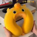 正版U型枕护颈枕旅行便携式颈枕办公室午睡枕学生宿舍水豚噜噜U枕