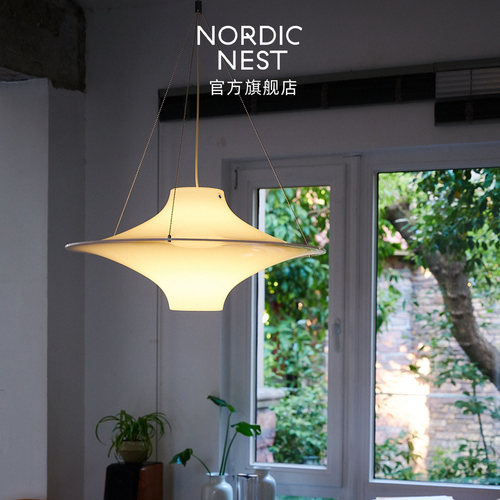 现货北欧Innolux Lokki海鸥灯中古餐厅吊灯法式书房卧室飞碟灯