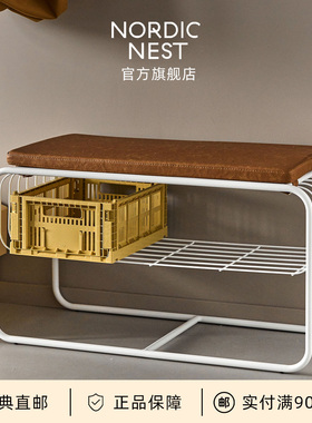 瑞典直邮Scandi Living Nod入户椅鞋包架北欧换鞋凳床尾鞋架鞋柜