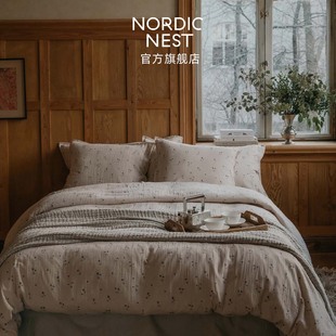 现货Garbo and Friends viola紫罗兰床笠枕套双人被套平纹细布