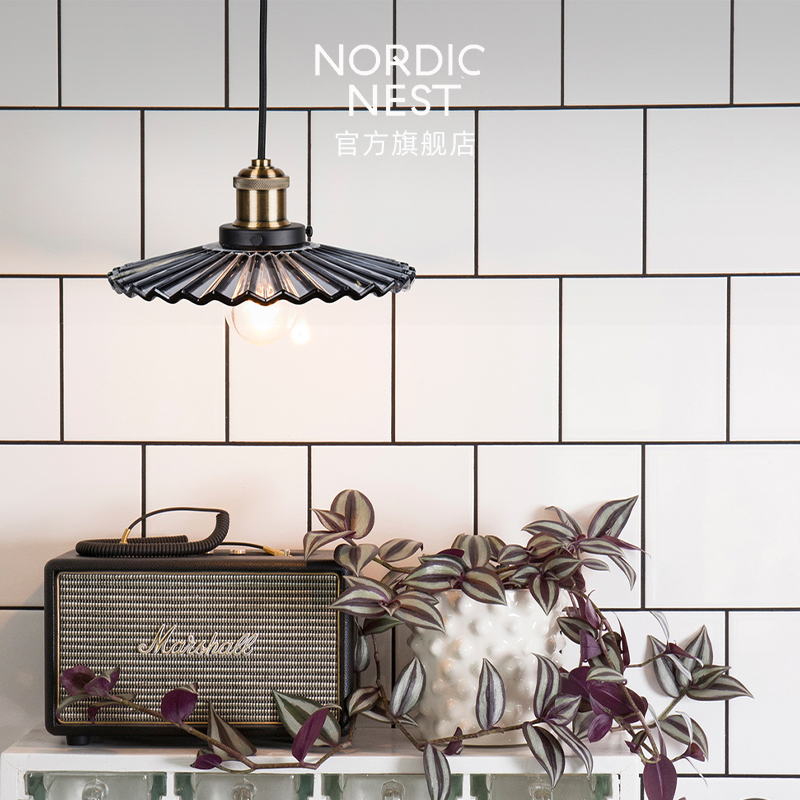 Cobbler系列百褶玻璃吊灯简约现代餐厅设计卧室轻奢高级感创意