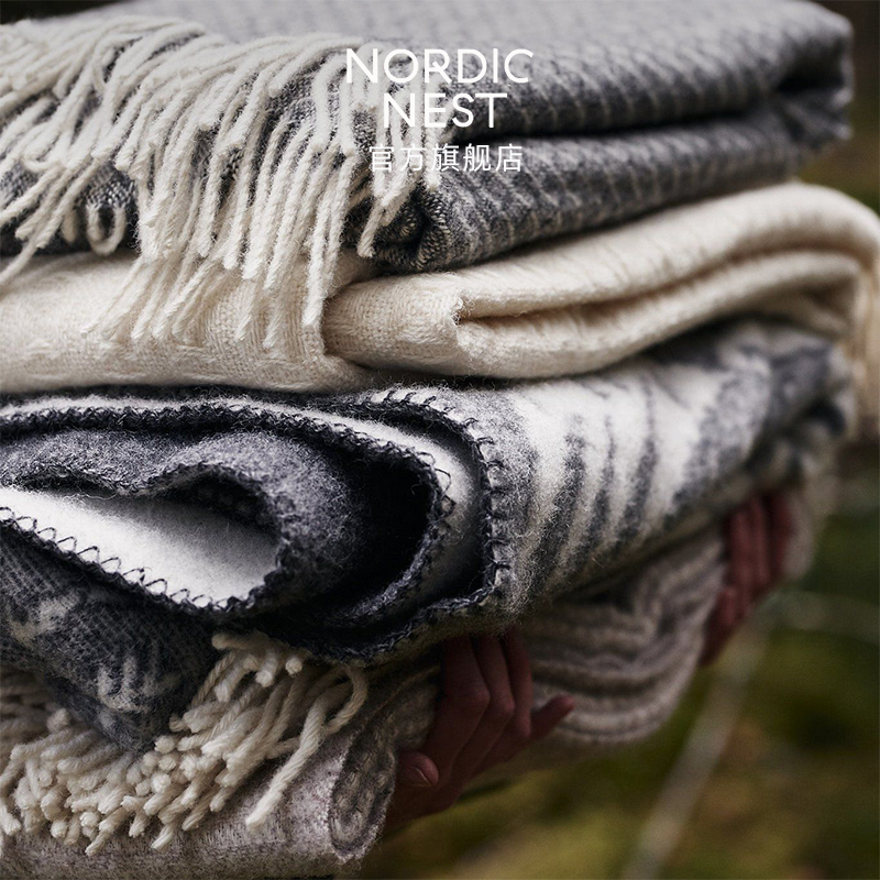 瑞典Klippan Yllefabrik皆川明羊毛毯空调盖毯午睡毯子单人四季