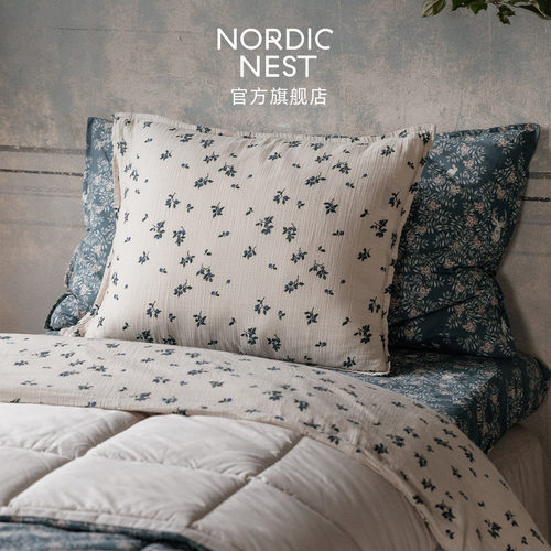 瑞典Garbo&friends Blueberry蓝莓平纹细布北欧家纺床品森系印花