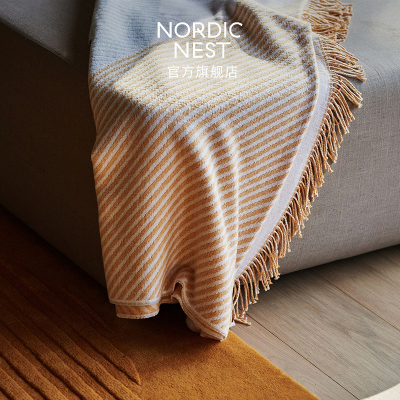 NJRD北欧设计棉毯空调毯轻奢高级办公室沙发午睡盖毯车载毯小毯子