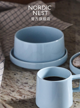Scandi Living Taper堆感纯色餐具碗盘子马克杯家用乔迁新居礼物