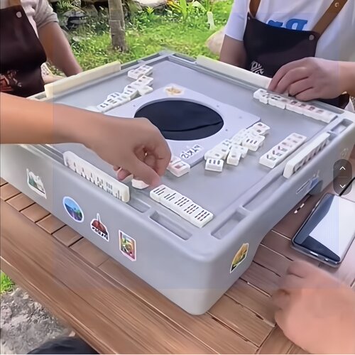 【免洗静音不插电麻将机】露营式