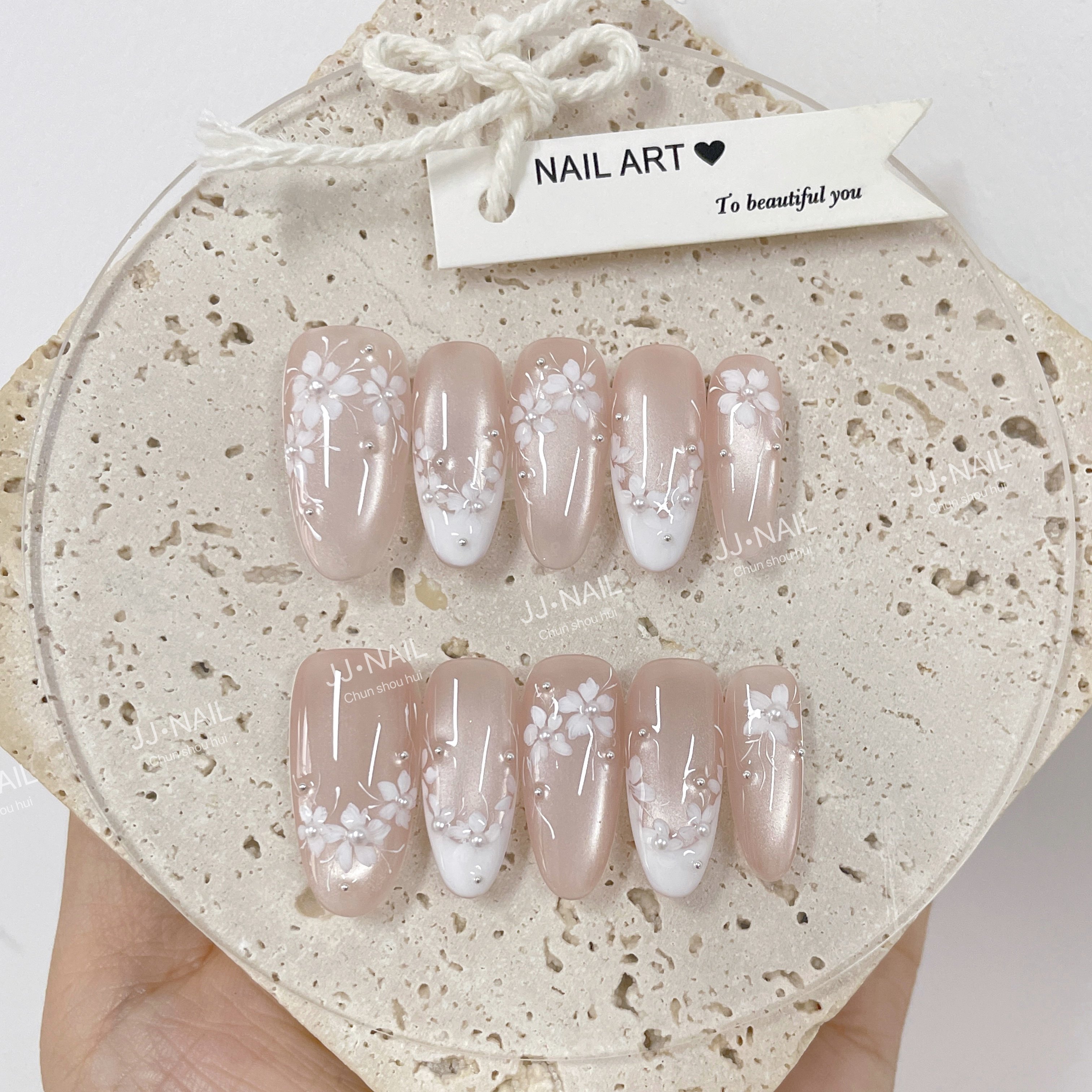 【白色婚纱】纯手工穿戴甲美甲,彩妆/香水/美妆工具,穿戴甲/甲片,淘宝优惠券,粉丝福利购,淘宝优惠卷