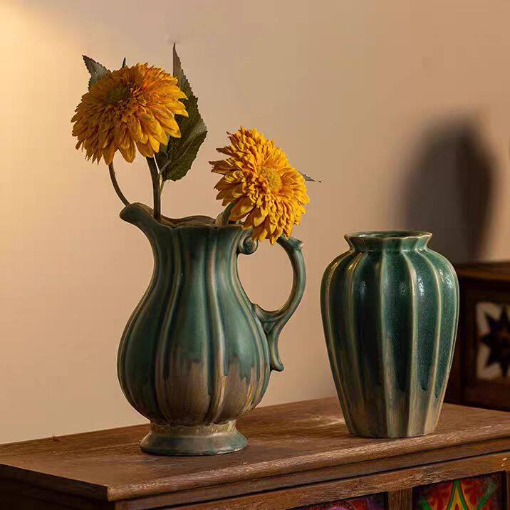 陶瓷花瓶欧式油画风水培大肚