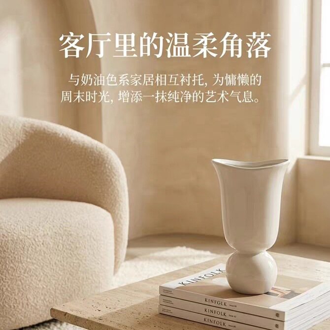 轻奢高级感北欧风陶瓷花盆蝴蝶兰