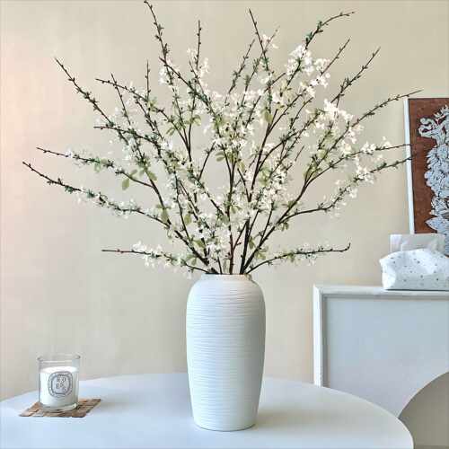 雪柳枝仿真花束轻奢高端客厅餐桌