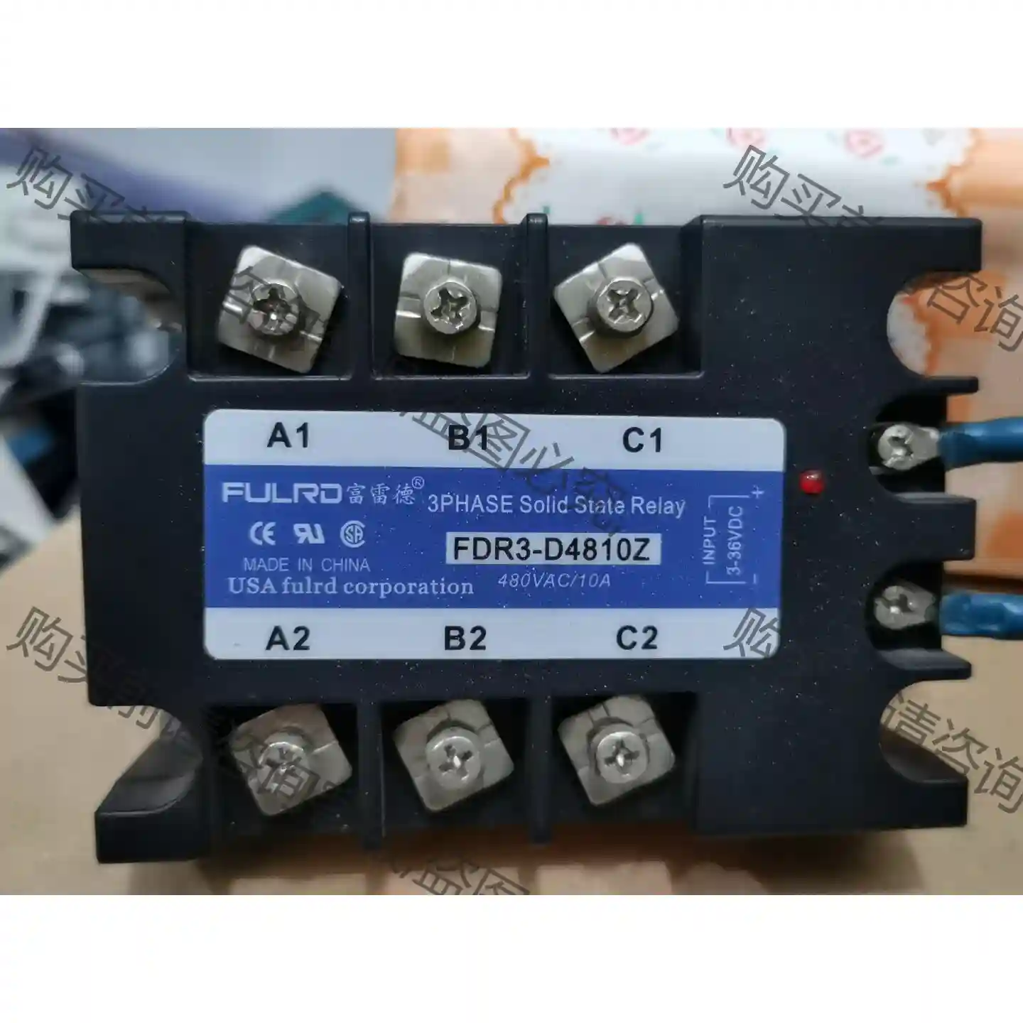 富雷德三相固态继电器交流控交流电AA FDR3-D4810Z 先议价 拆机货