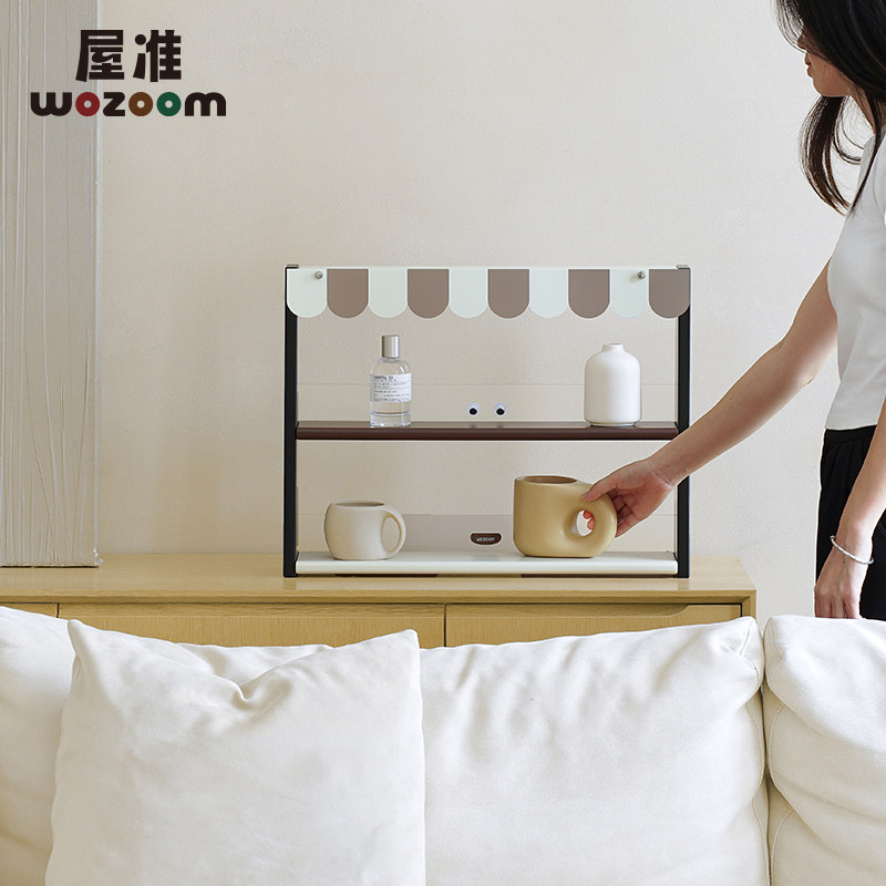 WOZOOM屋准韩国品牌多巴胺杯子置物架客厅桌面咖啡杯水杯展示收纳