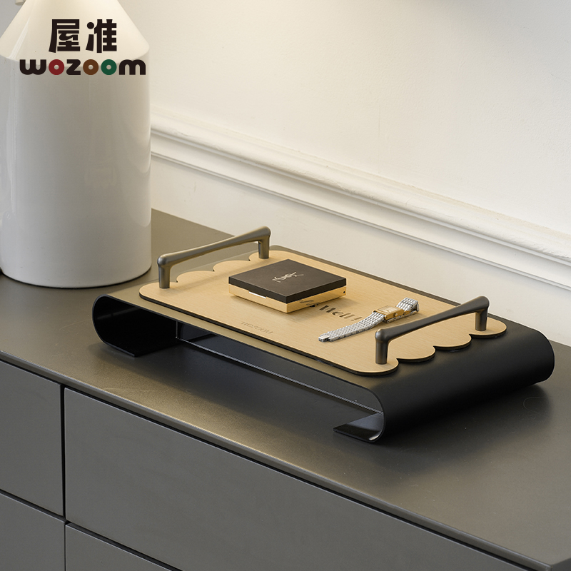 屋准轻奢艺术托盘收纳架
