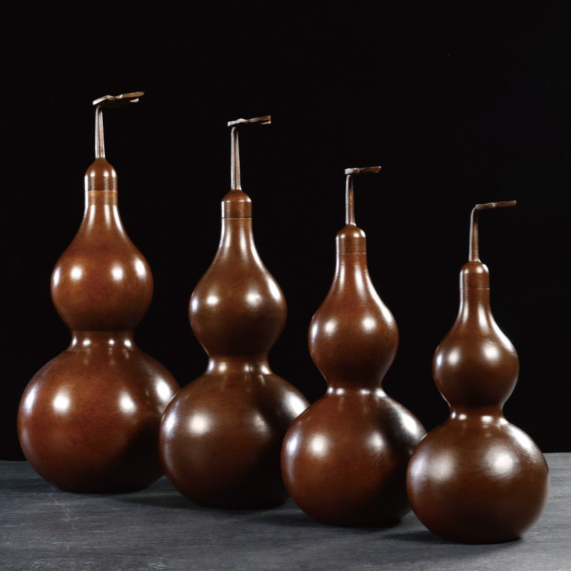 紫铜葫芦纯铜仿古葫芦风水摆件葫芦开盖大M号挂件葫芦柜家居装饰