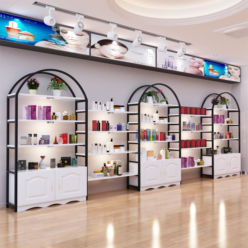 化妆品展示柜陈列柜美容s院产品货柜家用货架展示架超市商用小落