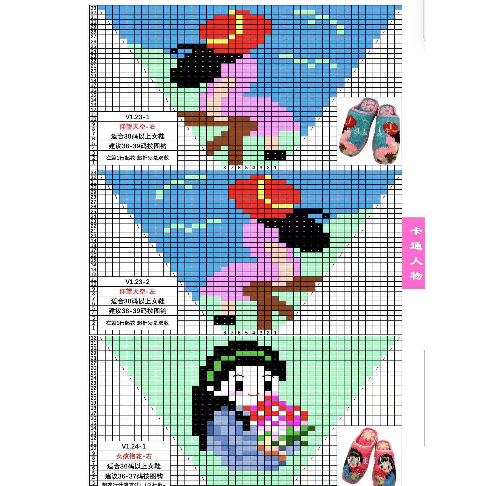 居家勾鞋子928新款钩鞋花样图解全集图案视频教程小凡姐2024年