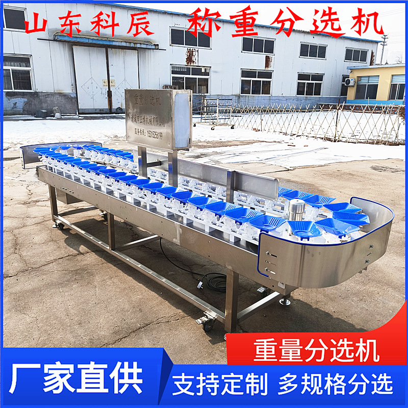 小龙虾全自动称重分选机 螃蟹称重分选机 柚子水果重量分选机