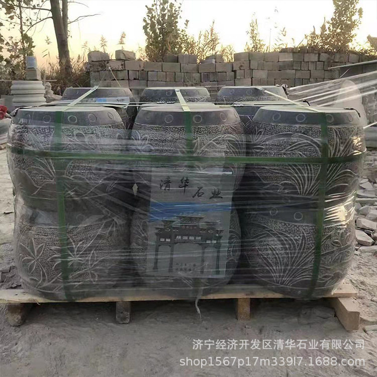 仿古青石柱墩空心实心精雕批发