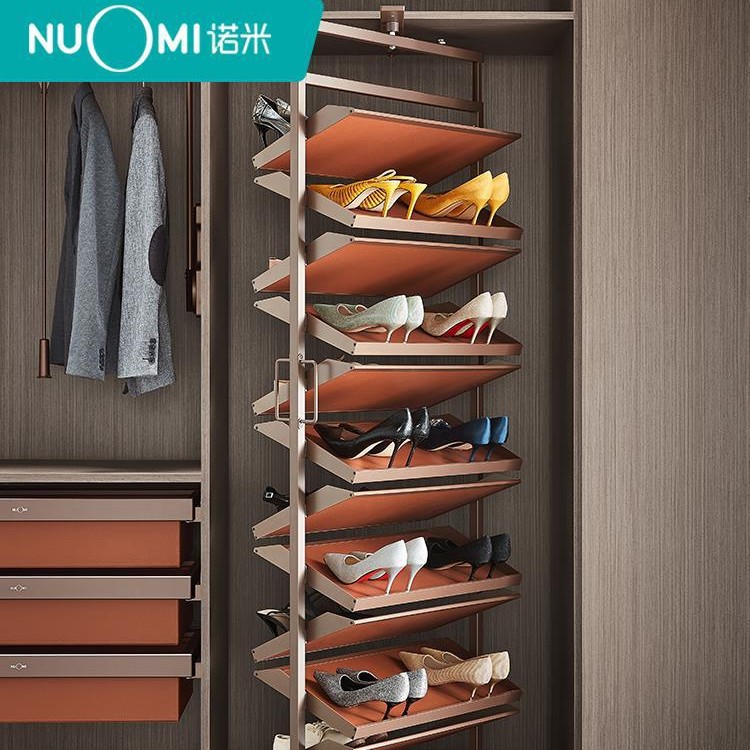 NUOMI/诺米 鞋架衣柜多层家用衣帽间360度衣橱推拉旋转鞋架
