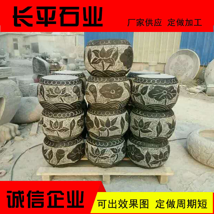 厂家直供青石实心石柱墩