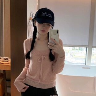 微透温柔针织上衣秋冬 设计感拼接 uungchuuu 25FW