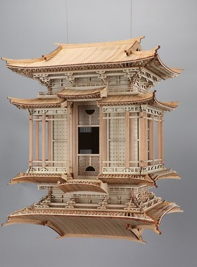 快速发货新中式凉亭建筑屋檐客厅玄关家居酒楼酒店禅意.软装饰品