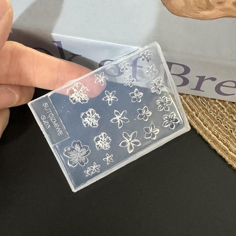 网红美甲模具新款鸡蛋花diy指甲装饰配件家用美甲工具食品级硅胶